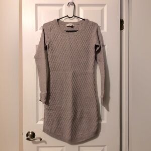 LOFT Wool Blend Taupe Winter Sweater Dress Women’s Size M Medium NEW!